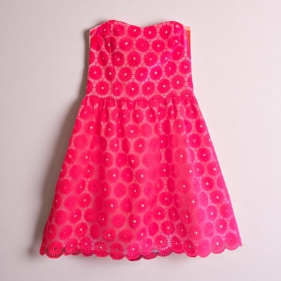 Lilly Pulitzer Peyton Pinwheel Strapless Dress 4 - Picture 5 of 15